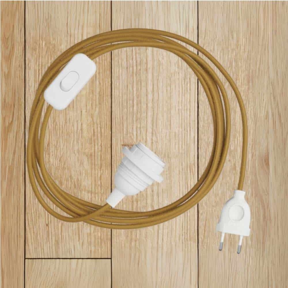 ORIGINAL HOME Textielsnoer Met Lichtschakelaar | 1,6 m | Honey