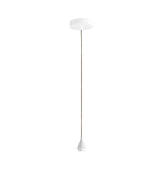 ORIGINAL HOME Textielsnoer Met Metalen Plafondrozet | 2 m | Grijs