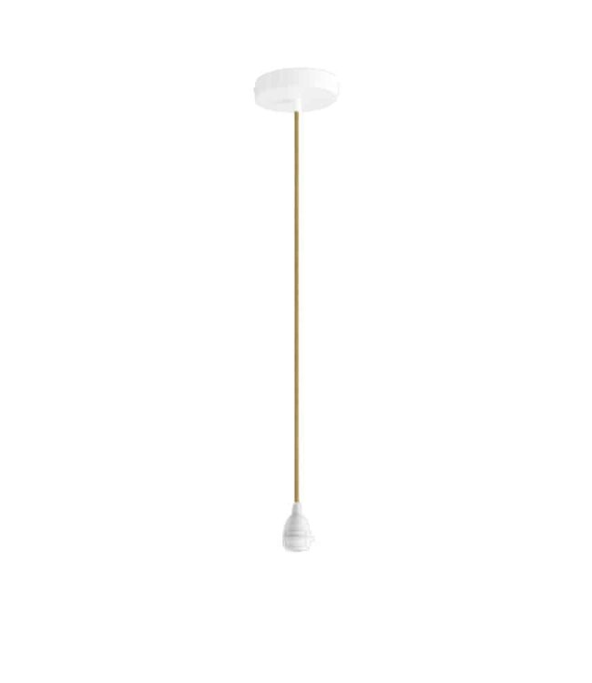 ORIGINAL HOME Textielsnoer Met Metalen Plafondrozet | 2 m | Honey