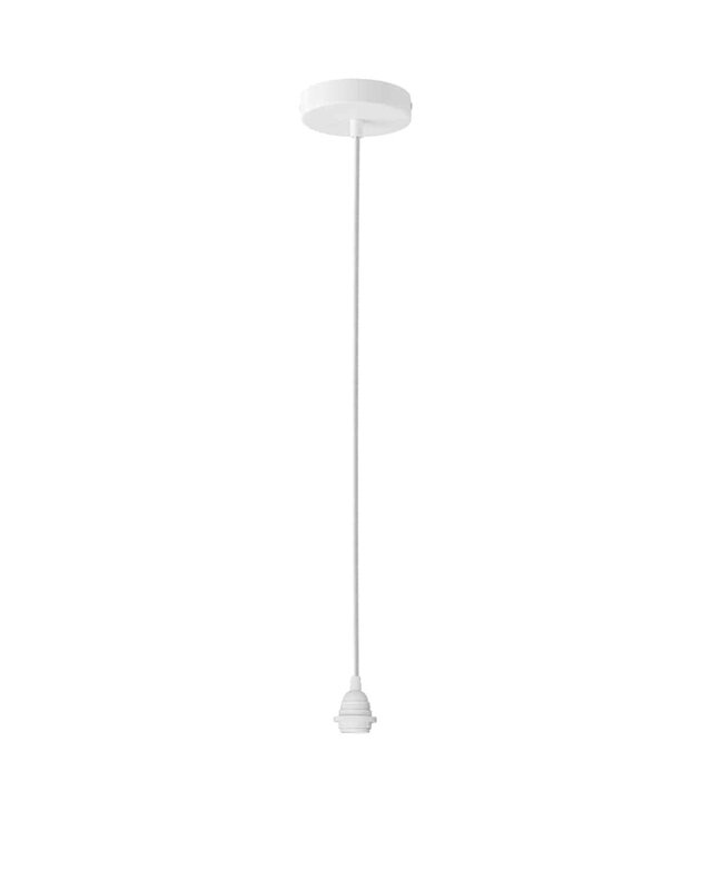 ORIGINAL HOME Textielsnoer Met Metalen Plafondrozet | 3 m | Wit