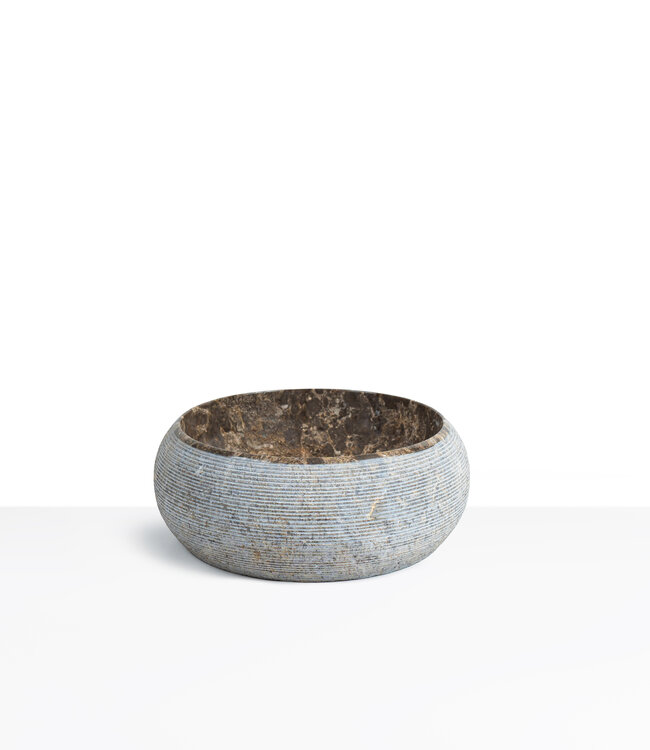 Loutro Bathroomware Waskom Rocky | Marmer | H15 x Ø40 cm | 3 Kleuren