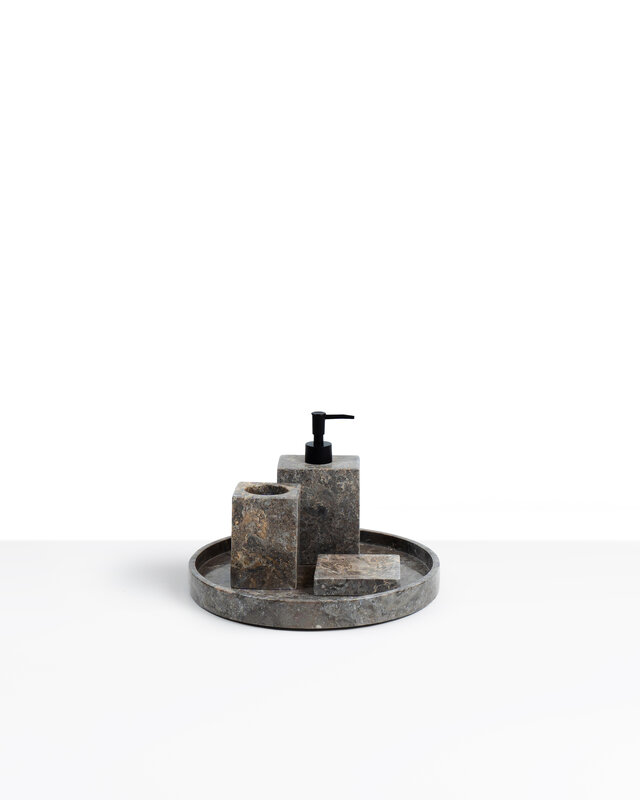 Loutro Bathroomware Badkamerset Met Zeeppompje | Marmer | 3 Kleuren