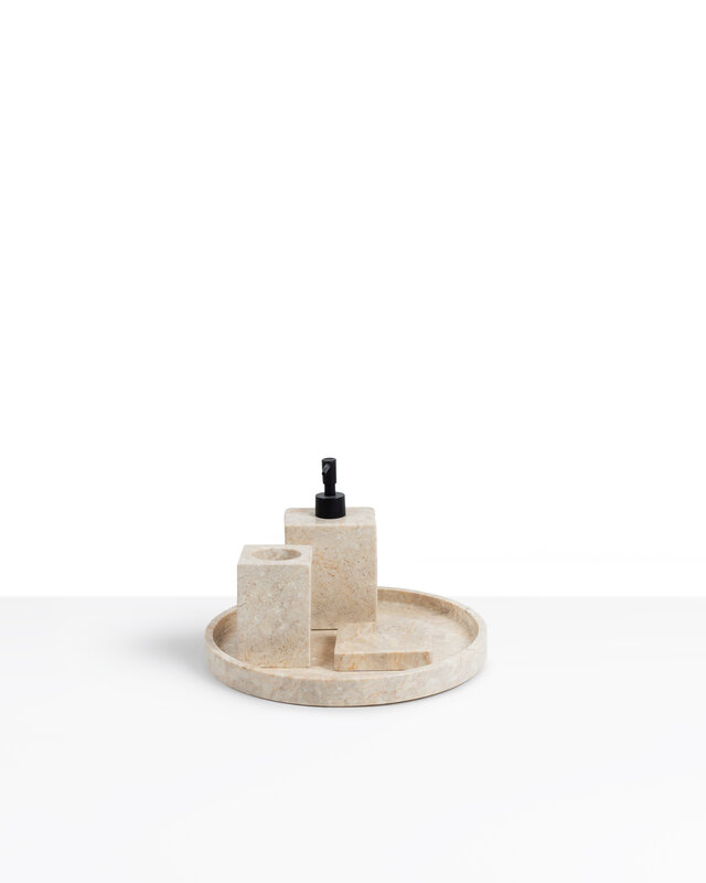 Loutro Bathroomware Badkamerset Met Zeeppompje | Marmer | 3 Kleuren