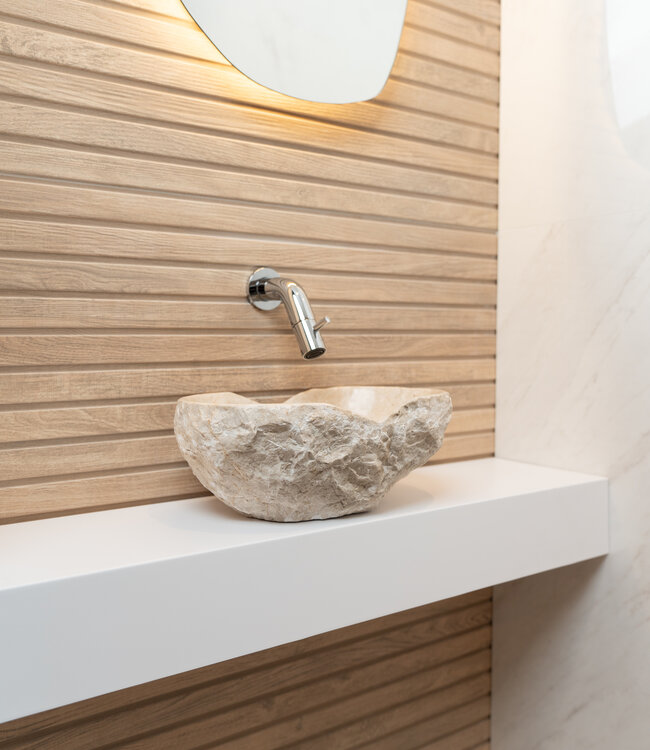 Loutro Bathroomware Waskom Kev | Marmer | Kies Maat + Kleur!