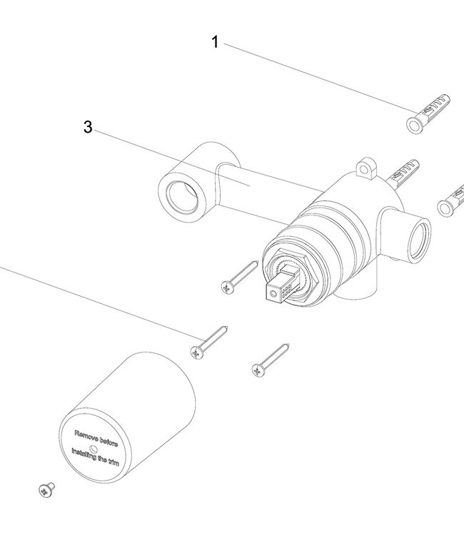 Wiesbaden Caral Inbouwdeel Eenhendel Wastafelkraan Met Coldstart