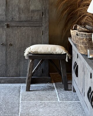 Aura Peeperkorn Old Farm Bankje/Krukje | Teakhout | L30 x B60 cm