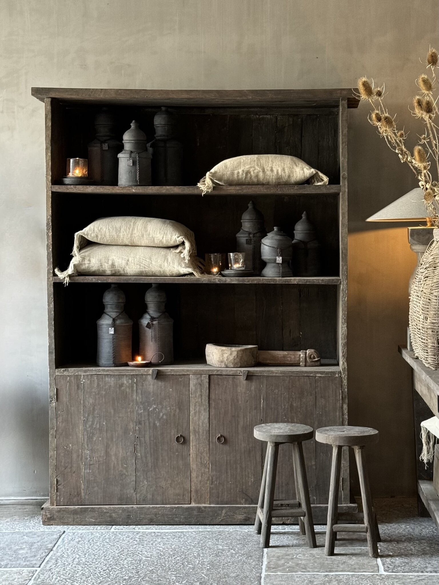 Aura Peeperkorn Old Farm Vakkenkast | Oud Teakhout | 2 Maten