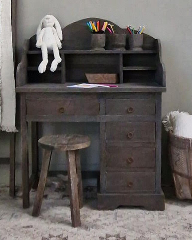 Luksa Home Collection Bureau Floris | Antique Grey | H120 x B90 x D45 cm