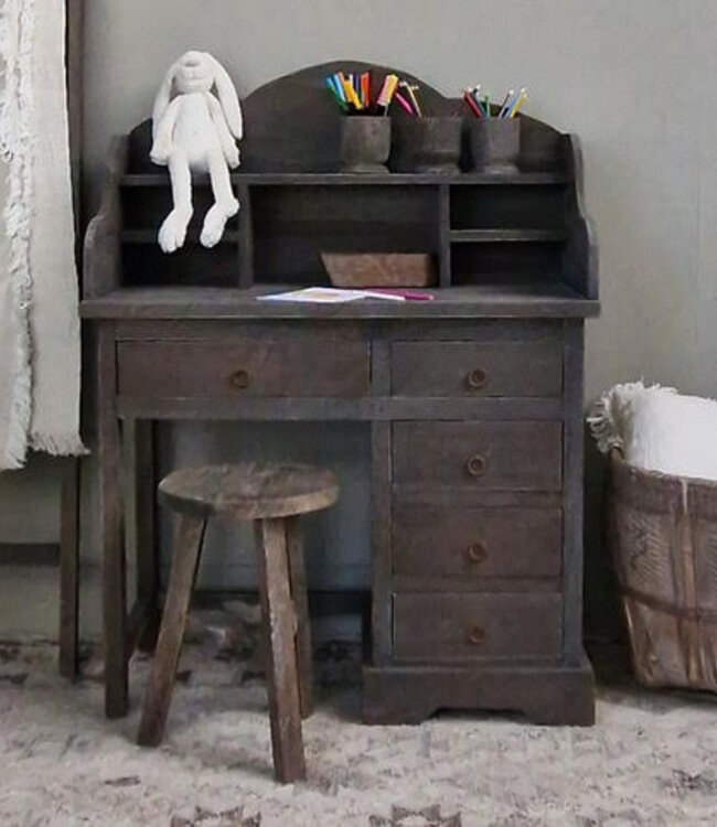 Luksa Home Collection Bureau Floris | Antique Grey | H120 x B90 x D45 cm