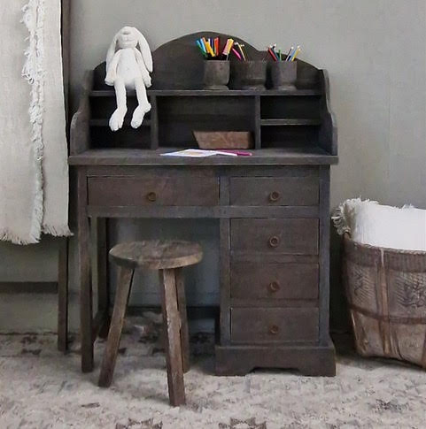 Luksa Home Collection Bureau Floris | Antique Grey | H120 x B90 x D45 cm