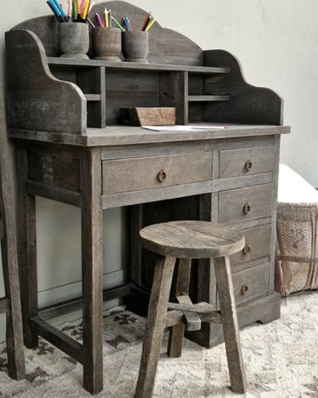 Luksa Home Collection Bureau Floris | Antique Grey | H120 x B90 x D45 cm