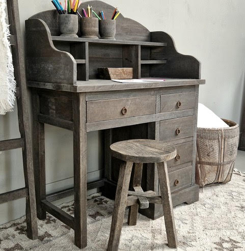 Luksa Home Collection Bureau Floris | Antique Grey | H120 x B90 x D45 cm