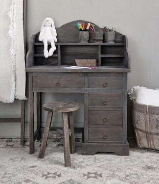 Luksa Home Collection Bureau Floris | Antique Grey | H120 x B90 x D45 cm