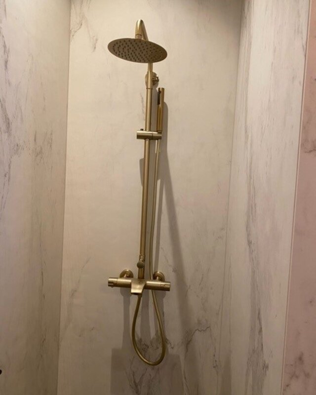 Rene Houtman Thermostatische Douche - Mat Goud
