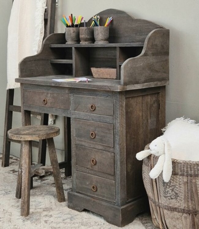 Luksa Home Collection Pot Pennenbak Kadek | Oud Hout | H11xD10 cm