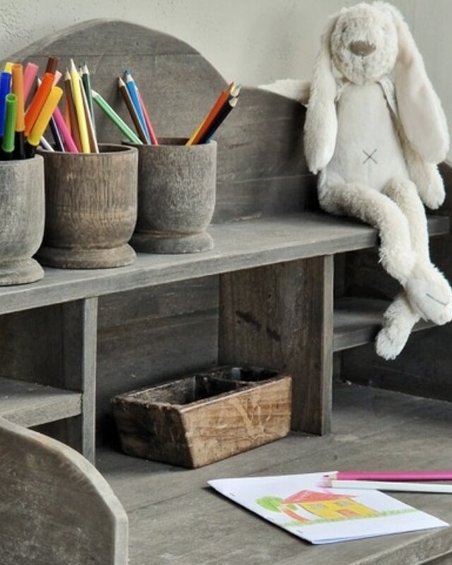 Luksa Home Collection Pot Pennenbak Kadek | Oud Hout | H11xD10 cm