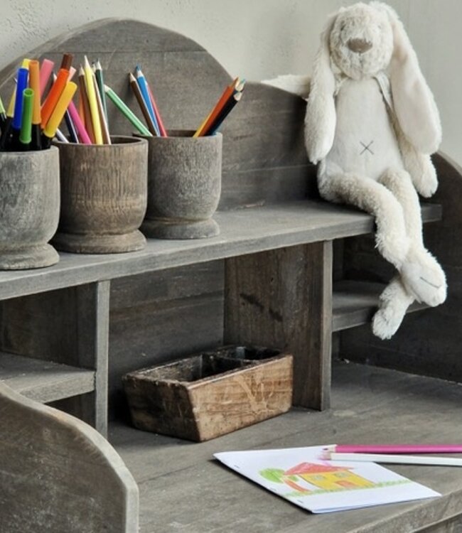 Luksa Home Collection Pot Pennenbak Kadek | Oud Hout | H11xD10 cm