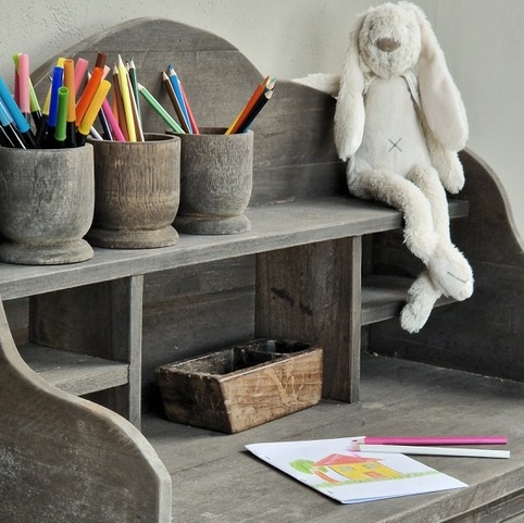 Luksa Home Collection Pot Pennenbak Kadek | Oud Hout | H11xD10 cm