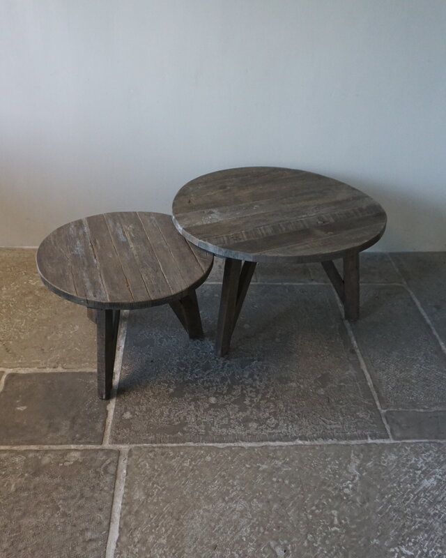 Rene Houtman Bijzettafel Salontafel Set Van 2 | Rond | Driftwood