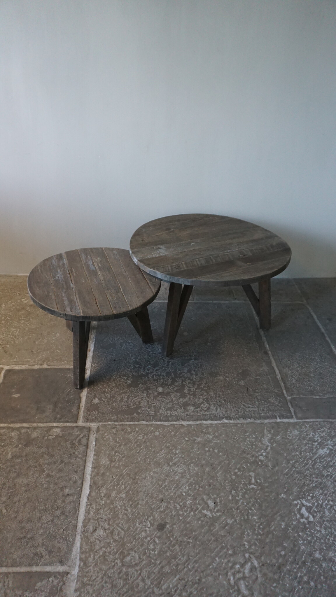 Rene Houtman Bijzettafel Salontafel Set Van 2 | Rond | Driftwood