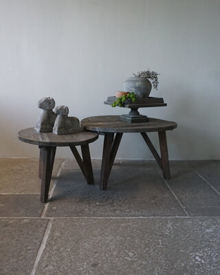 Rene Houtman Bijzettafel Salontafel Set Van 2 | Rond | Driftwood