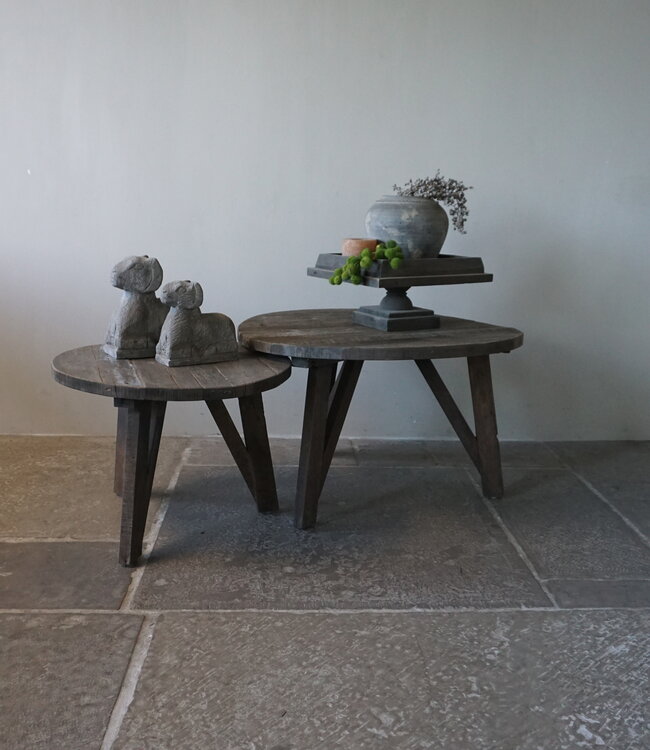 Rene Houtman Bijzettafel Salontafel Set Van 2 | Rond | Driftwood