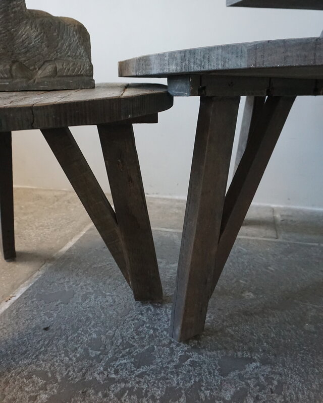 Rene Houtman Bijzettafel Salontafel Set Van 2 | Rond | Driftwood