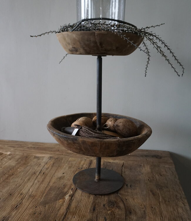 Rene Houtman Oud Houten Etagère | H55 cm