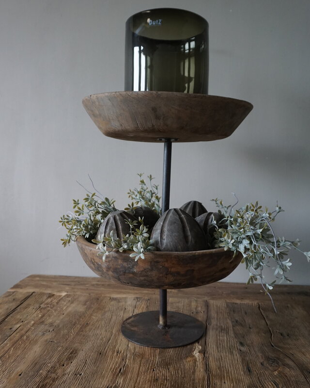 Rene Houtman Unieke Oud Houten Etagère | H55 cm