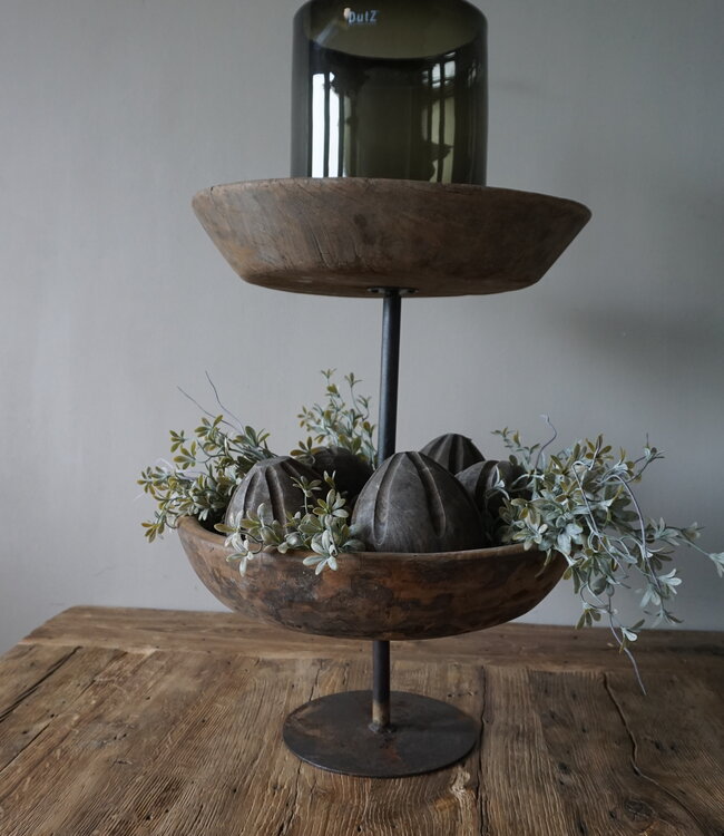 Rene Houtman Unieke Oud Houten Etagère | H55 cm