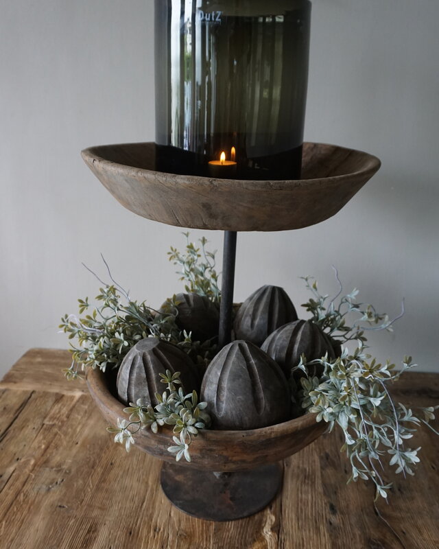 Rene Houtman Unieke Oud Houten Etagère | H55 cm