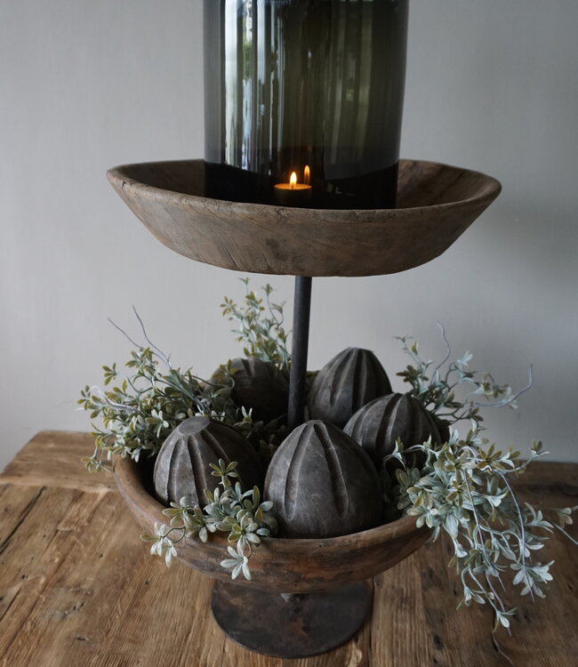 Rene Houtman Unieke Oud Houten Etagère | H55 cm