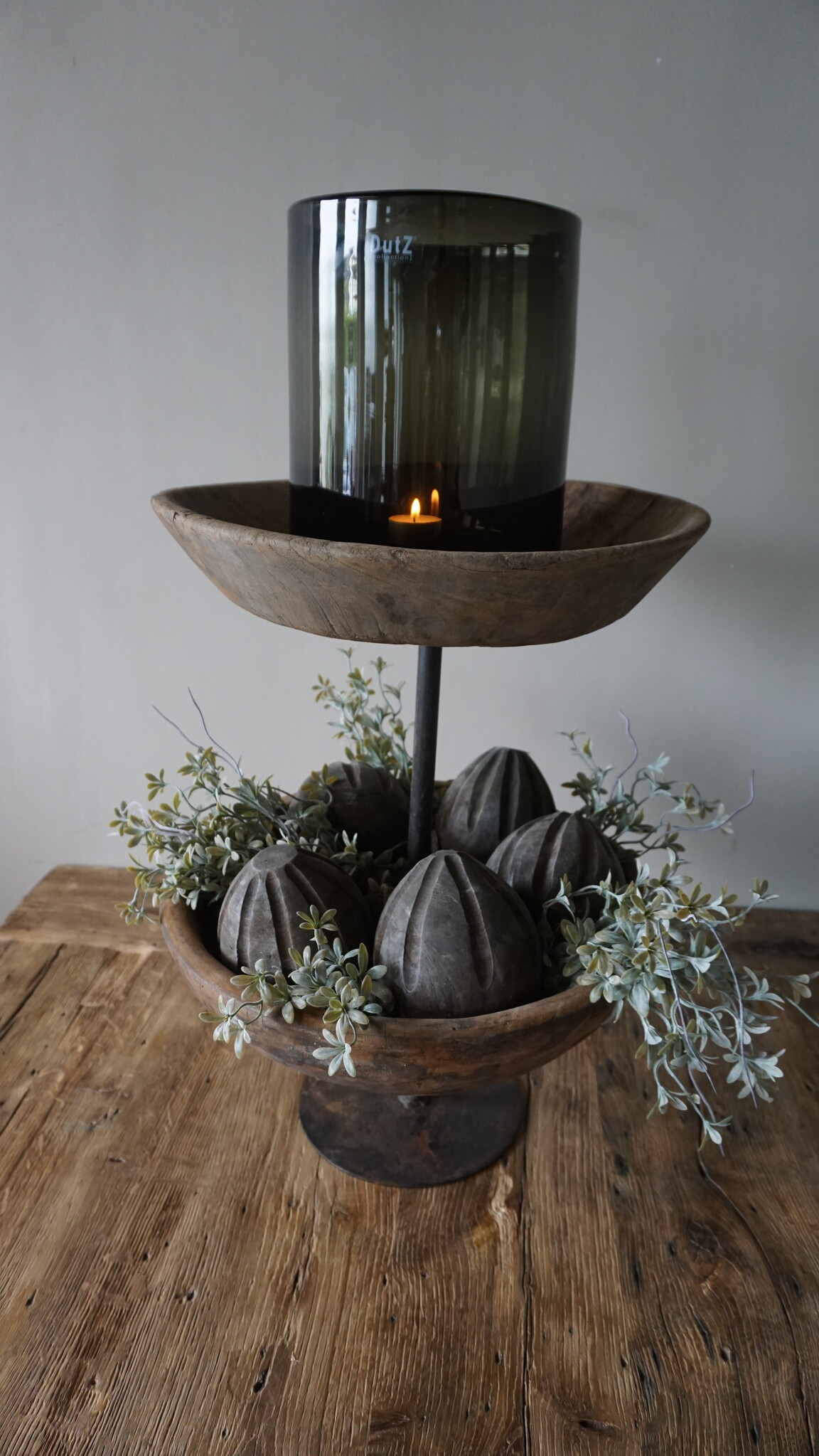 Rene Houtman Unieke Oud Houten Etagère | H55 cm