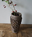 Rene Houtman Nepalese Houten Pot | Incl. Ketting | H28 x D14 cm