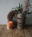 Rene Houtman Nepalese Houten Pot | Incl. Ketting | H25 x D14 cm