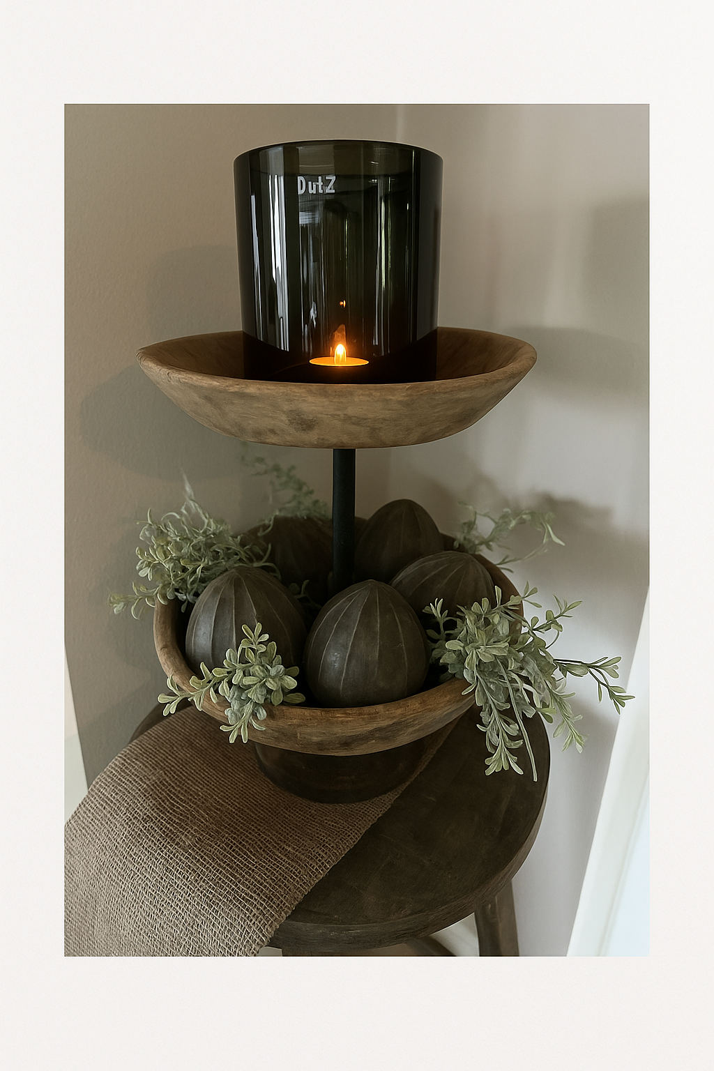 Rene Houtman Unieke Oud Houten Etagère | H55 cm