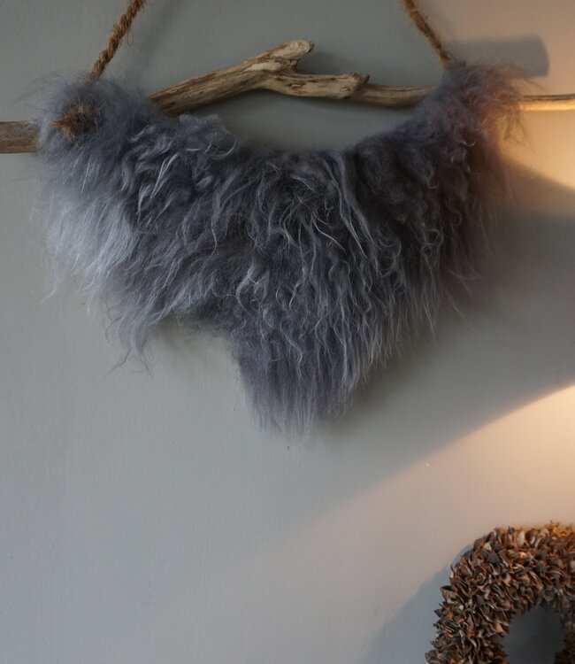 Rene Houtman Wolhanger | Schapenvacht | Grijs | H70xB69 cm