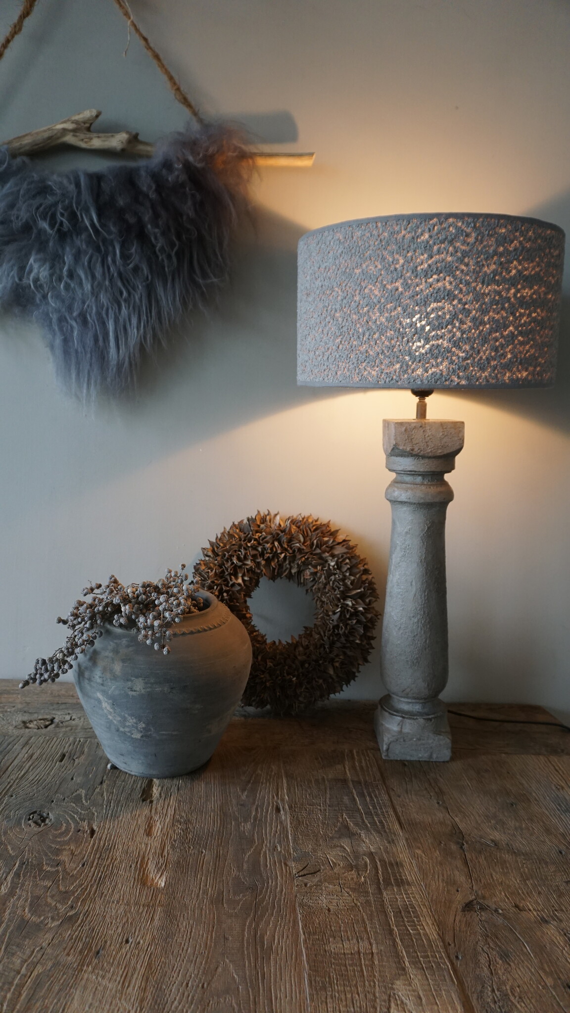 Rene Houtman Lampenkap Rond | Teddy | H20 x D35 cm