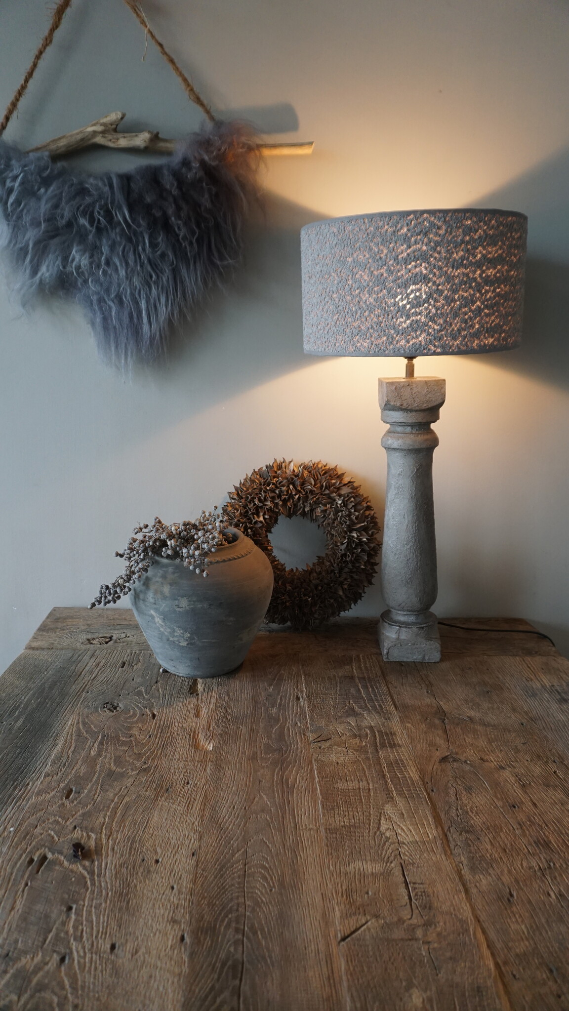 Rene Houtman Lampenkap Rond | Teddy | H20 x D35 cm