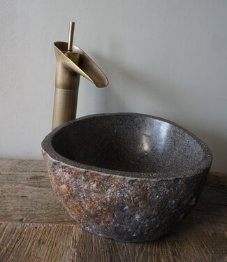 Rene Houtman Kleine Stenen Waskom + Spoelgat | H13 x B26 x D23 cm