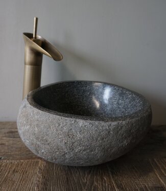 Rene Houtman Kleine Stenen Waskom + Spoelgat | H12,5 x B29 x D27 cm