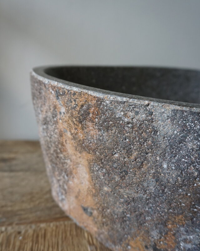 Rene Houtman Kleine Stenen Waskom + Spoelgat | H13,5 x B30 x D25 cm