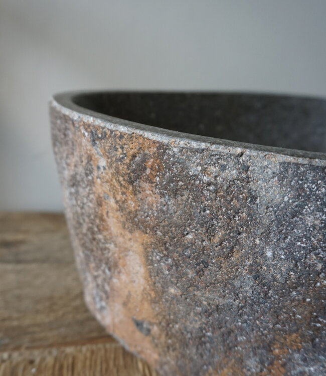 Rene Houtman Kleine Stenen Waskom + Spoelgat | H13,5 x B30 x D25 cm