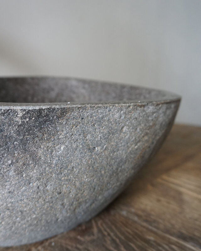 Rene Houtman Kleine Stenen Waskom + Spoelgat | H14 x B24 x D26 cm