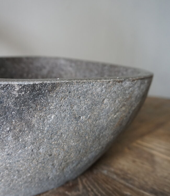 Rene Houtman Kleine Stenen Waskom + Spoelgat | H14 x B24 x D26 cm