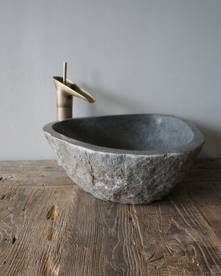 Rene Houtman Grote Stenen Waskom + Spoelgat | H15 x B41 x D38 cm
