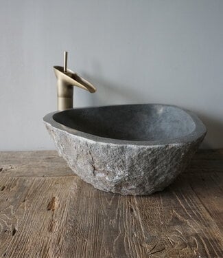 Rene Houtman Grote Stenen Waskom + Spoelgat | H15 x B41 x D38 cm