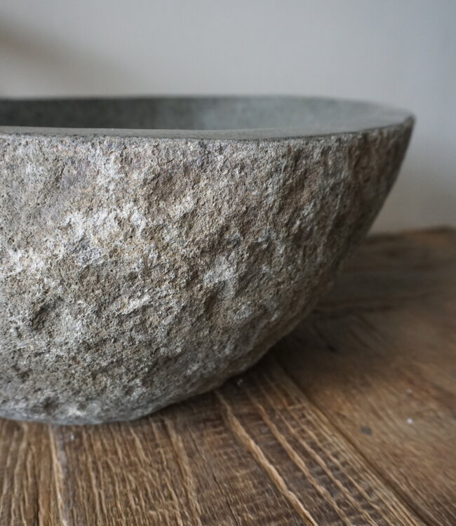 Rene Houtman Grote Stenen Waskom + Spoelgat | H16 x B43 x D31 cm