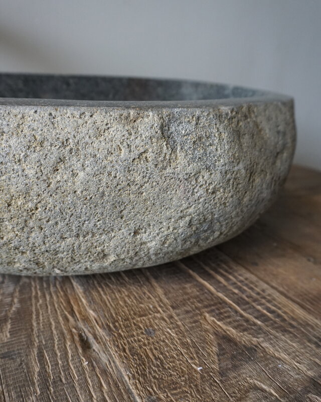 Rene Houtman Grote Stenen Waskom + Spoelgat | H14 x B42 x D31 cm