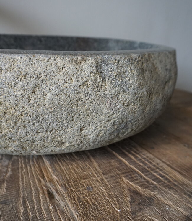 Rene Houtman Grote Stenen Waskom + Spoelgat | H14 x B42 x D31 cm